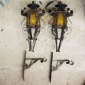 Antique Hacienda Lights With Brackets